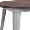Flash Furniture 30" Round Metal Indoor Table with Rustic Wood Top - 2 of 4