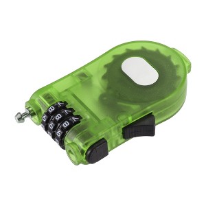Unique Bargains Adjustable Retractable Bike Chain Lock with 3 Digit Bike Lock Cable Blue 1Pc - 1 of 4