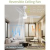 HOMLUX 52" Low Profile Ceiling Fan with Remote Control Reversible Motor - 2 of 4