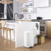 Stainless Steel Trash Can, 8 Gallon Garbage Can with Foot Pedal, Modern Bathroom Wastebasket with Lid, Without Inner Bucket, Ideal for Kitchen - 3 of 4