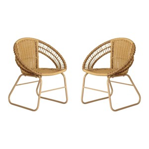 Kaplan Early Learning Kids' Washable Wicker Chair - Set of 2 - 1 of 4