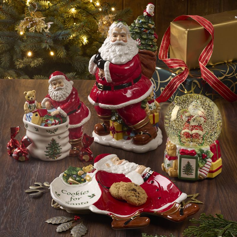 Spode Christmas Tree Figural Santa Candy Jar,7.75 x 5 Inch, 2 of 4