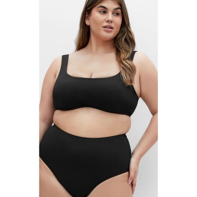 Women's Plus Size Vigo Hi Waist Bikini Brief - black | CITY CHIC