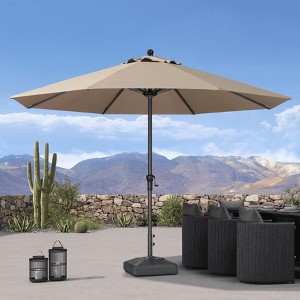 PURPLE LEAF Patio Umbrella Outdoor Table Umbrella Aluminum Frame Market Umbrella Sun Umbrella with 8 Sturdy Ribs - 1 of 4