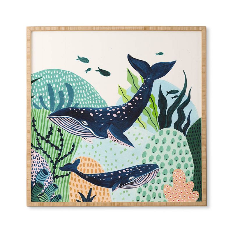 Ambers Textiles Blue Whale Family Framed Wall Art Green - society6, 4 of 6