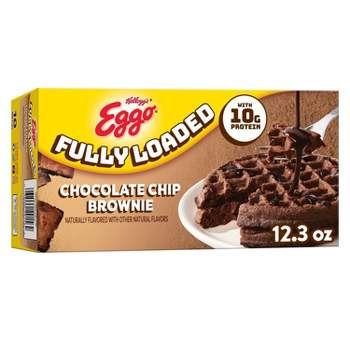 Eggo Frozen Fully Loaded Chocolate Chip Brownie Waffles - 12.3oz/10ct