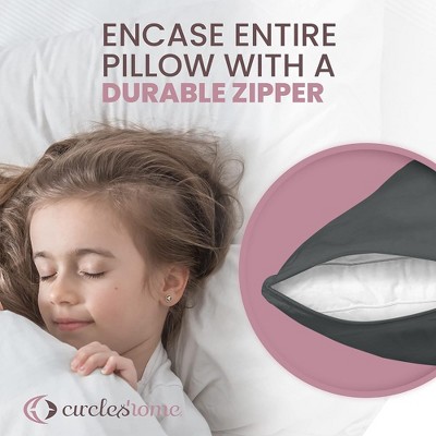 King Size Charcoal Cotton Hypoallergenic Pillow Protectors - 2 Pack