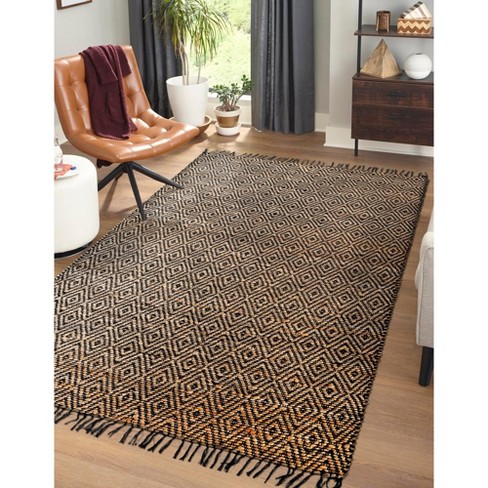 RUG CARPET Indian Hand braided Jute and Cotton Mix Rug Rectangle Handmade for Home selling Decor