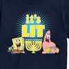 Men's SpongeBob SquarePants It's Lit Hanukkah Spongebob and Patrick Short Sleeve Graphic T-Shirt - Navy - 3 X-Large - 2 of 4
