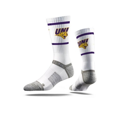 NCAA Northern Iowa Panthers Adult Premium White Crew Socks - M/L