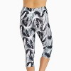 Calypsa Women's Plus Size High Waisted Chlorine Resistant Capri Swim Leggings - 2 of 4