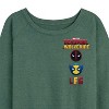 Women's - Marvel - Deadpool & Wolverine Logo And Icons Lightweight French Terry Wide Neck Long Sleeve Shirt - 2 of 4