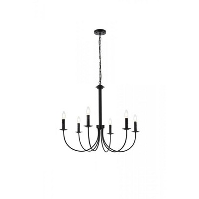 Elegant Lighting Brielle 6 lights pendant in black