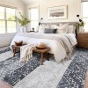 10'x13' Washable Area Rug, Large Boho Carpet with Non-Slip Backing, Soft Low Pile Stain-Resistant Rug for Bedroom, Dining Room, Farmhouse, Gray - 3 of 4