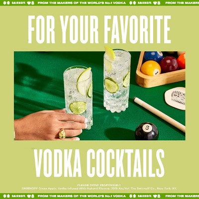 Smirnoff Green Apple Flavored Vodka - 750ml Bottle