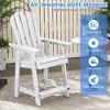 Tangkula 2PCS Bar Stool HDPE Chair w/ Armrest Footrest Home Indoor Outdoor Patio White - 3 of 4