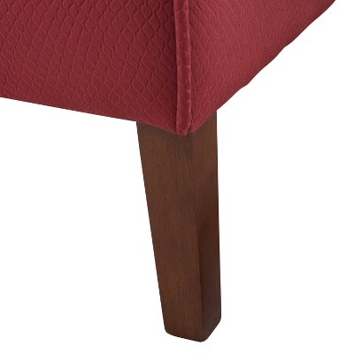 Elegant Coco Slipper Accent Chair in Luxurious Red with Sturdy Wood Frame