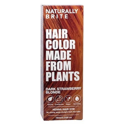 BRITE Naturally Henna Hair Dye Dark Strawberry Blonde - 2.53 fl oz