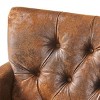 Sapphtopaz Accent Chair Button Stitching Lounge Armchair with Nailhead Decoration Wood Legs for Living Room, Bedroom, Office, Indoor - 2 of 4
