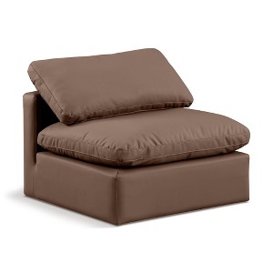 Meridian Furniture,Indulge Vegan Leather Armless Chair - 1 of 4