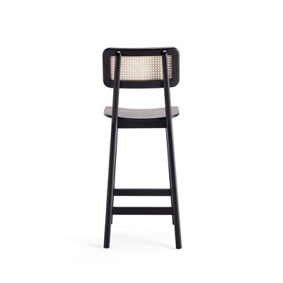 Ash Wood Black and Natural Cane Dining Chair