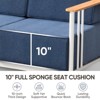 Belord Outdoor Furniture Patio Set with Swivel Chair, 9PCS All Weather Patio Furniture Set with 10" Cushion Sofa and 6" Cushion Swivel Chair - 2 of 4