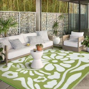 Lahome Outdoor Plastic Straw Rug-Waterproof Reversible Mat for Patio,Balcony,Deck,Backyard,Beach - 1 of 4