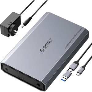 ORICO Aluminum 3.5 Hard Drive Enclosure with USB 3.2 Gen 2 6Gbps Transfer Speed, Fit for 3.5/2.5 Inch SATA HDD SSD - 1 of 1