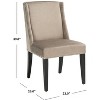 Humphry 21" H Dining Chair With Nail Head Trim (Set of 2) - MCR4713 - Mushroom - Safavieh Couture - 3 of 4