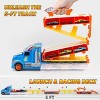 Joyfy Foldable Decks Carrier Truck Set,5FT Race Track,Track Truck Toy with Lights & Sounds, Easter Birthday Gift for Boys & Girls Ages 2 3 4 5 - 2 of 4