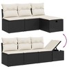 vidaXL Garden Sofa Set Black PE Rattan Large Modular Garden Sofa Set - 3 of 4