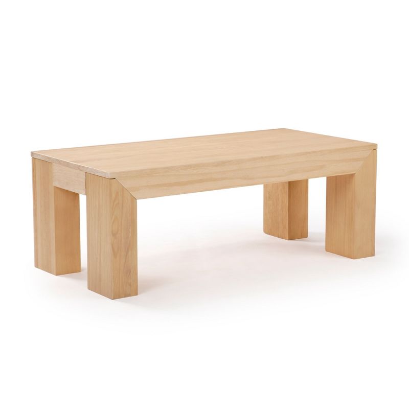 Plank+Beam Modern Rectangular Coffee Table, 40" Rectangle Coffee Table for Living Room, Mini Center Tables for Small Spaces, Small Living Space Table, 1 of 6