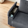 GDFStudio Venice Modern Corduroy Sofa with Armrest Storage and USB Port - 4 of 4