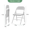 2 Pack/4-Pack Heavy Duty Folding Chairs, Stackable 350lb Capacity, Black/Beige/Gray/Orange - 2 of 4