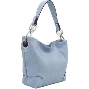 Hobo Shoulder Bag with Big Snap Hook Hardware - 1 of 4