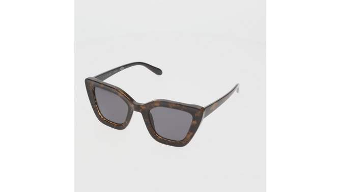 Women&#39;s Shiny Plastic/Metal Cateye Sunglasses - Universal Thread&#8482; Brown/Tortoise Print, 2 of 9, play video