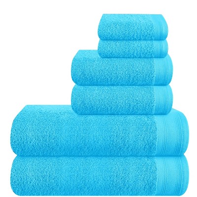 BAGOKIE 6 Packs Cotton Bath Towel Set