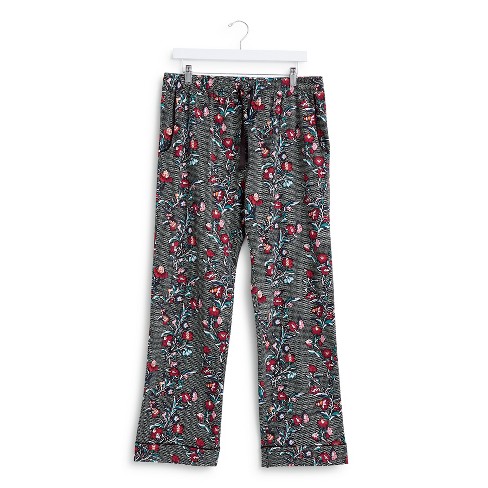 Women's Woven Wide Leg Pajama Pants - Colsie™ Black L : Target