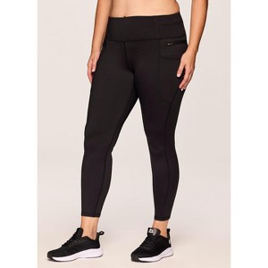 RBX Active Women's Fleece Lined Legging, Fitted Quick Drying Workout Running Hiking Pants with Zipper Pockets - 1 of 4
