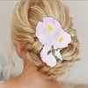 Unique Bargains Flowers Pattern Hair Clip 5.71"x3.94" Light Purple 1 Pc - 2 of 4