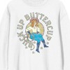 Western Cowgirl Buttercup Men's White Graphic Crew Neck Sweatshirt - image 2 of 3