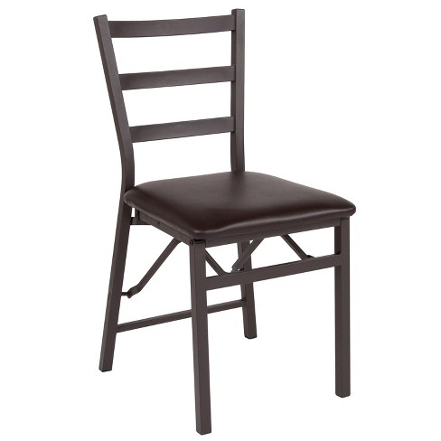 Flash furniture hercules ladder back discount metal dining chair in black