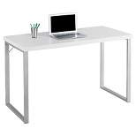 Contemporary Silver Metal Computer Desk - EveryRoom