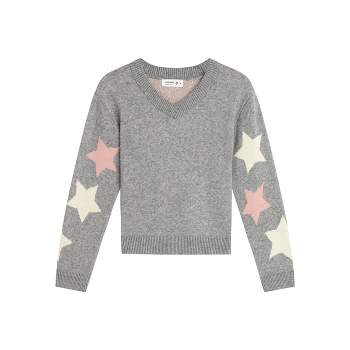 Beautees Girls' Pullover Sweater with Stars