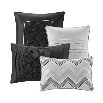 Joella Gray Microfiber Queen 24-Piece Bedding Set