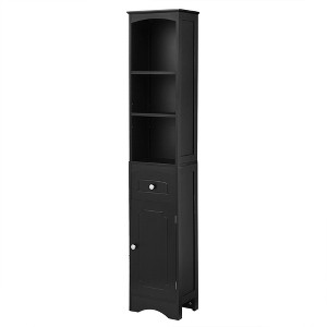 Ridstar 66.9 in. H Black Bathroom Cabinet with Drawer and Adjustable Shelf - 1 of 4