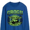 Men's - Star Wars - The Mandalorian Grogu Collegiate Long Sleeve Graphic T-Shirt - 2 of 4