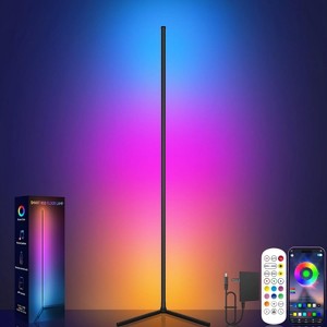 ATTOP RGB LED Corner Floor Lamp - Music Sync, Smart App & Remote Control, 16 Million Colors for Bedroom, Living Room & Gaming Room - 1 of 4