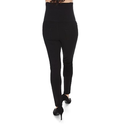 Memoi Women's Ponte Comfort Stretch Maternity Support Leggings - image 3