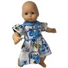 Doll Clothes Superstore Blue Flower Dress Fits 15 Inch Baby And Cabbage Patch Kid Dolls - 3 of 4